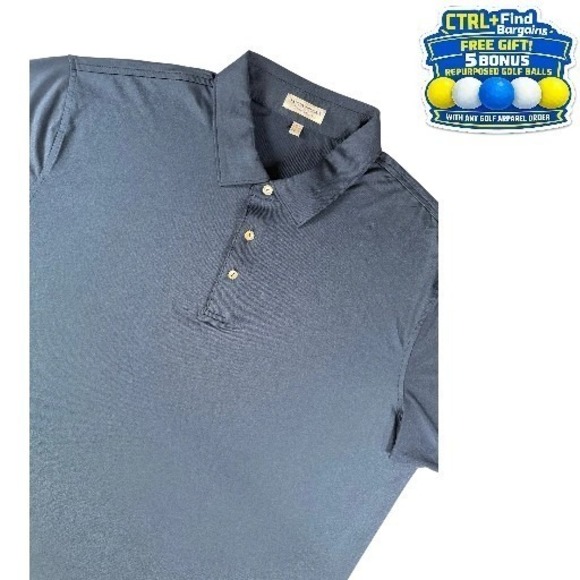 Peter Millar Other - Peter Millar Summer Comfort Mens XXL Navy Blue Kirby Sleeve Logo Golf Polo Shirt
